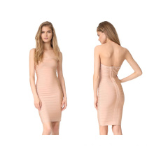 Strapless Bandage Dress with Skinny Short Dress